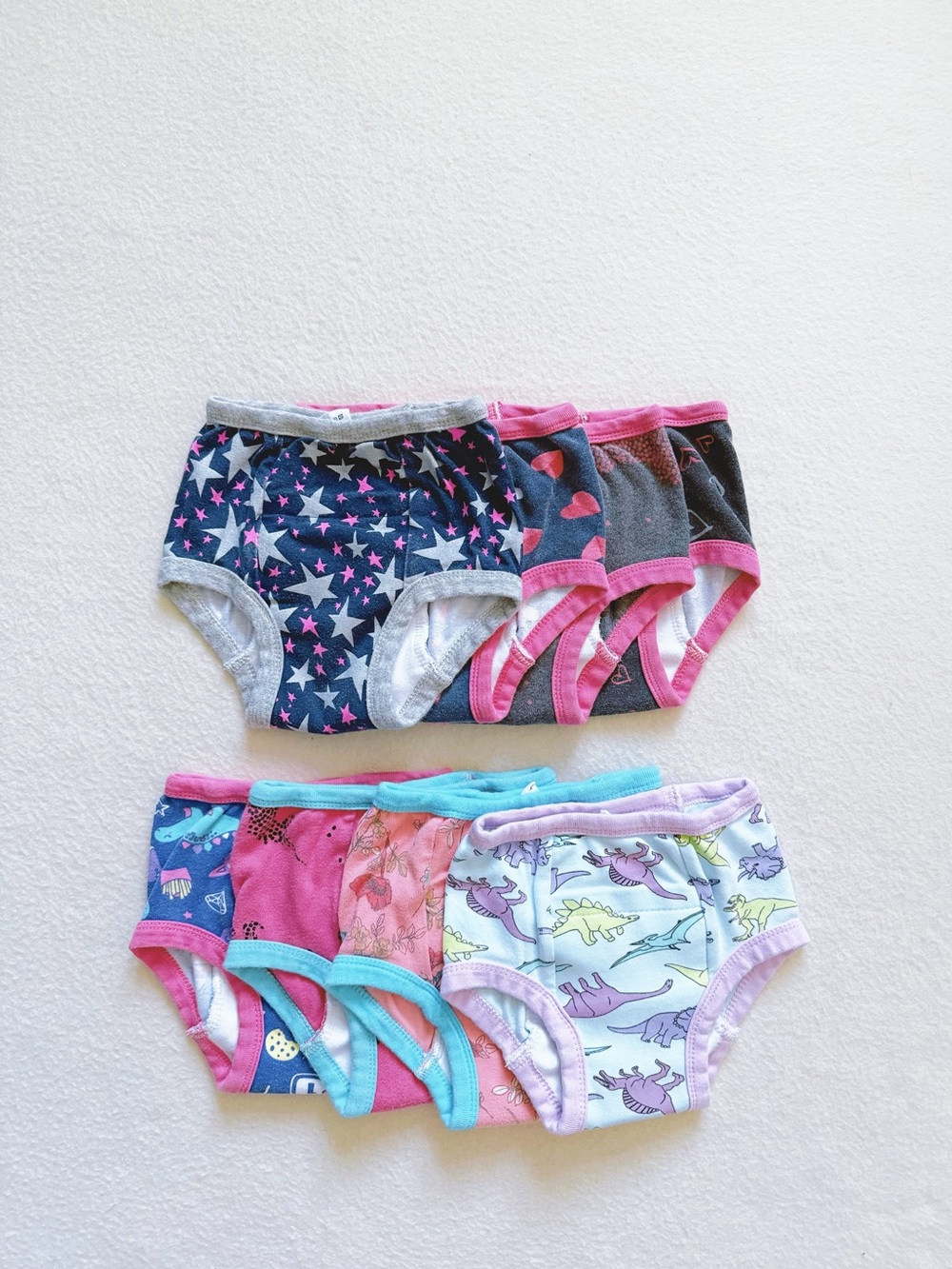 BIG ELEPHANT Potty Training Underwear Pants Cotton Unisex Floral Bundle - 8 Pack